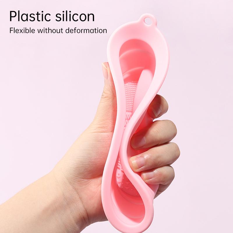 1Pcs Collapsible Silicone Brush Egg Pad Clean Washing Tools for Makeup Brushes Scrubber Board Cosmetics Cleaning Mat Kit