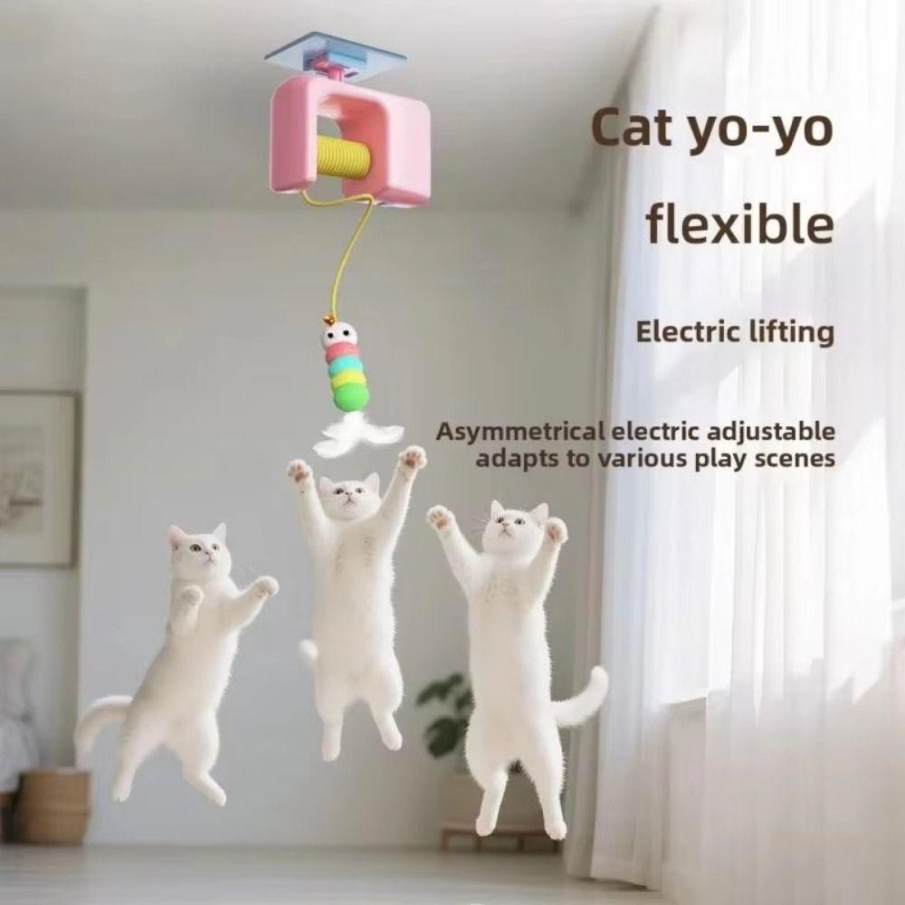 Elastic Rope Electric Door Hanging Toy Automatic Lifting Interactive Cat Yoyo Ball Indoor Exercise