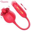 Powerful Rose Toy Dildo Thrusting Vibrator for Women Clitoris Sucker Stimulator Tongue Licking Adults Goods New Sex Toys Female