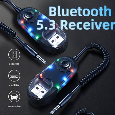 Car Fm Transmitter Bluetooth 5.3 Aux Handsfree Wireless Car Kit Auto Radio Fm Modulator Mp3 Player Adapter With TF Card Slot