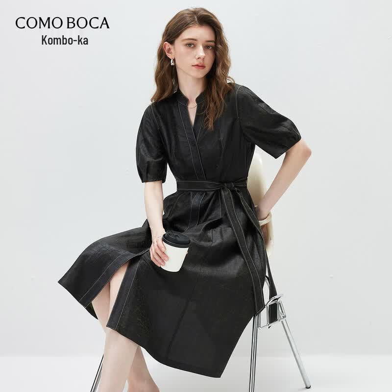 

Komonboka 2026 S/S Mulberry Silk Xiangyunsha Midi Dress XL