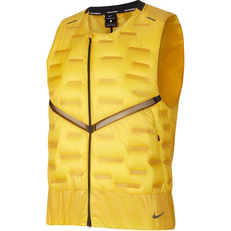 

Nike Aeroloft однотонный теплый светоотражающий пуховый жилет мужской жилет желтый CU7798-743 M