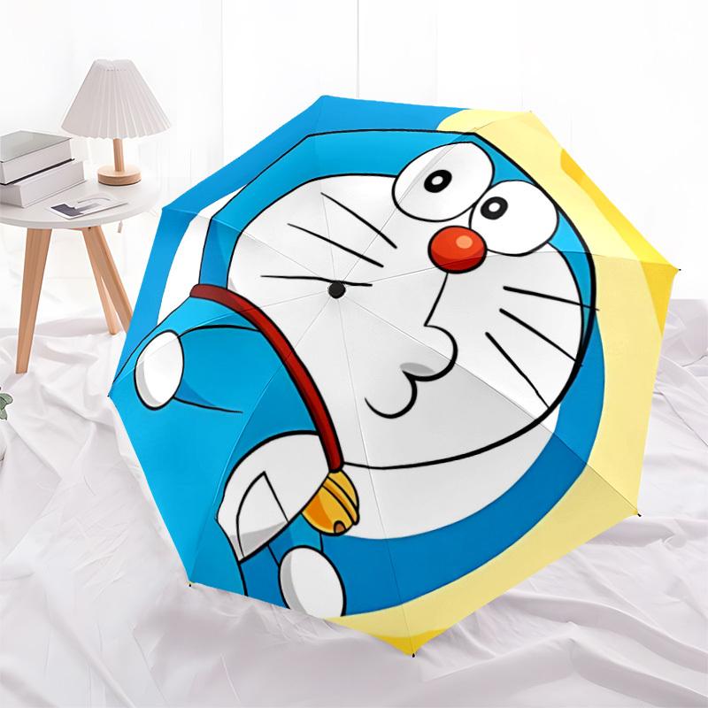 1pc Doraemon Bot Automatic Open/Close Umbrella   Compact Travel Umbrella, 8 Rib Heavy Duty, Perfect for Women & Men    A0923156