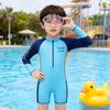 Children's Long Sleeve Crocodile Swimsuit: Quick-Dry, Sun-Protective One-Piece for Boys