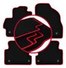 Velour Floor Mats with Red Edge For: Mazda 3 II BL Hatchback, Sedan (2008-2013)
