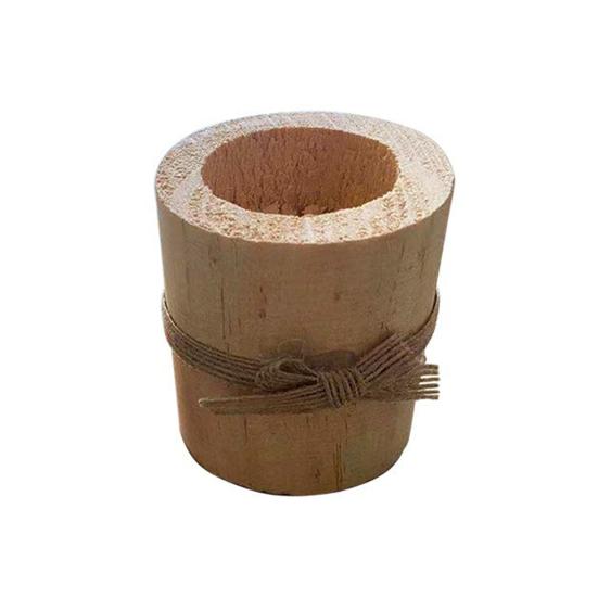 3Pcs Wooden Stump Candle Holder Votive Tealight Candle Stand Rustic Farmhouse Living Room Bathroom Candlestick Decoration Table Centerpiece Ornament
