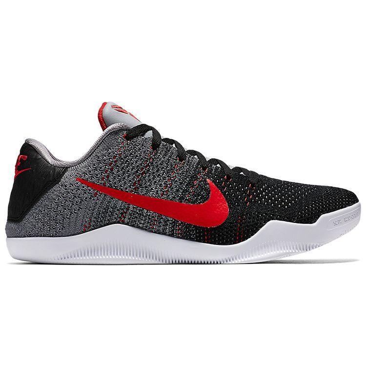Nike Kobe 11 Elite Low Tinker Muse Men Sneakers Black Cool-Grey Black-University-Red 822675-060