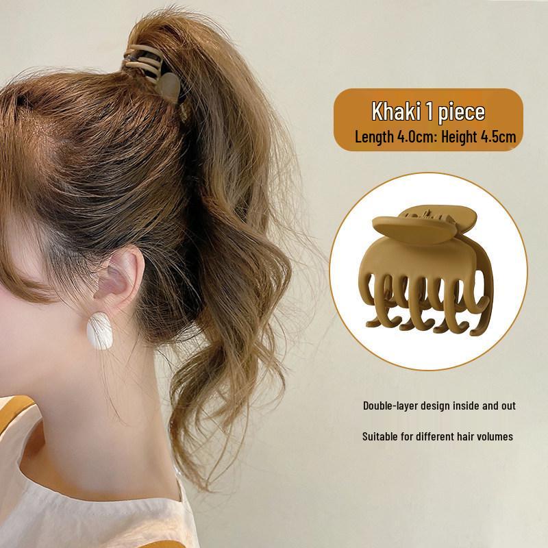 Black High Ponytail Claw Clip - Women's Summer Hair Fixing Hairpin