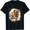 Golden Retriever Hund Spelar Fotboll Sportlag Djur T-shirt