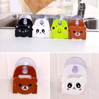 Cartoon Sponge Storage Rack Wall Mounted Suction Cup Kitchen Sink Drain Rack Household Bathroom Scrubbing Sponge Drain Hook