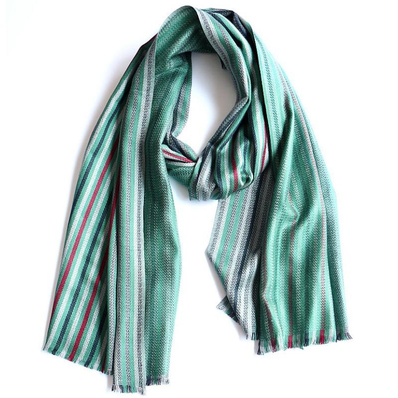 42 Vertical Strip Wool Shawls, Men's Korean Striped Scarves, Scarves