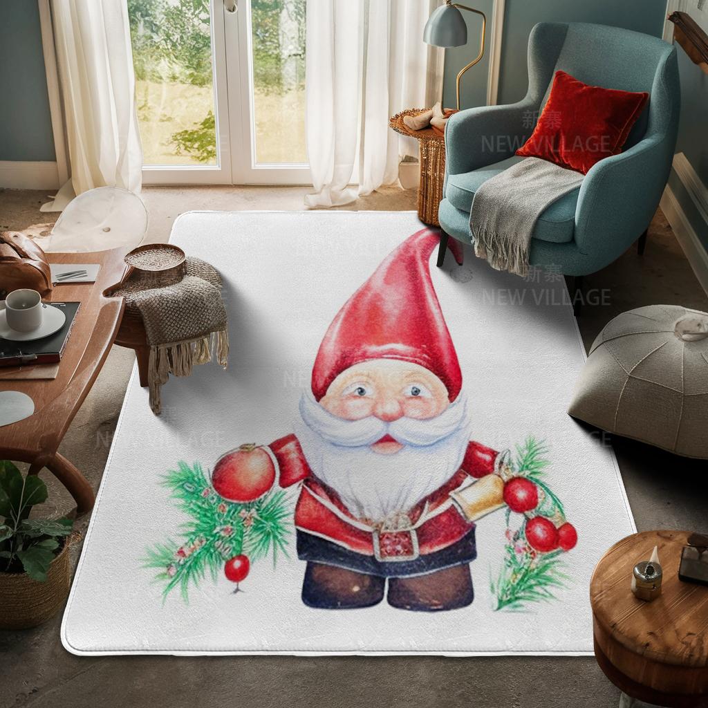 House Entrance Carpet Home Door Mat Living Room Bath Foot Bathroom Non-slip Water Absorption Rugs Bath Merry Christmas Winter