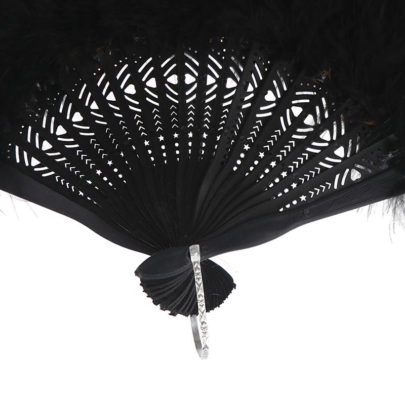 Hand Fan Photography Prop Feather Retro Style Folding Fan For Wedding Party Bride Hand Held Fan Decoration For Dance And Show
