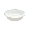 JINMEIHEWANG Disposable Round Meal Boxes with Lids, 120 Sets
