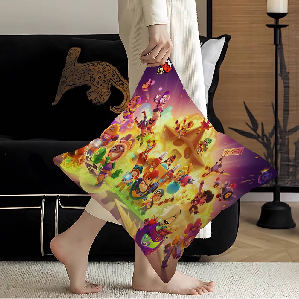 Strategy Game B-BRAWL STARS Cushion Cover Polyester Sofa Cushions Decorative Throw Pillows Home Decoration Pillowcover