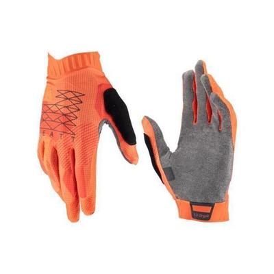 Leatt 1.0 GripR Long Gloves - Orange Flame - XL - Adult - Men - 2-year Warranty