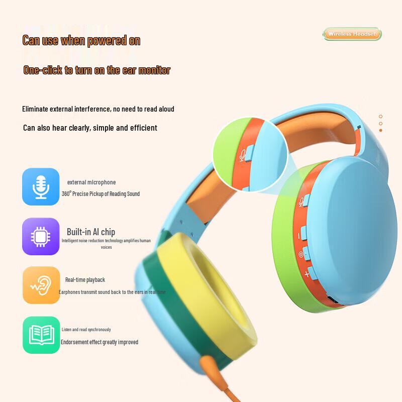 Newmine TB205 Over-Ear Wireless Bluetooth Headphones with Sidetone