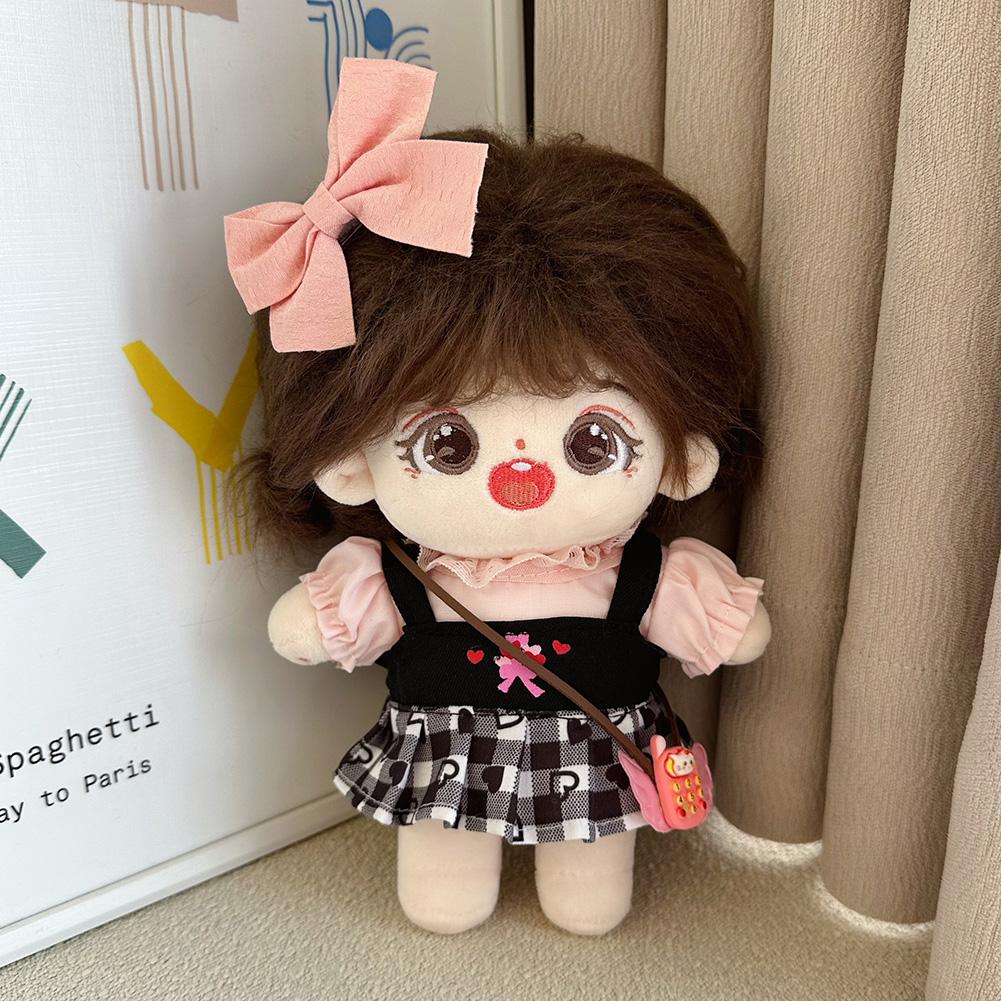 20CM Cotton Doll Rompers Cartoon Plush Doll Replacement Outfit Playing House Accessories Mini Clothes