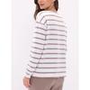 T-shirt da donna a maniche lunghe minimalista, tessuto morbido di alta qualità, silhouette ampia e squadrata per il comfort di tutto il giorno