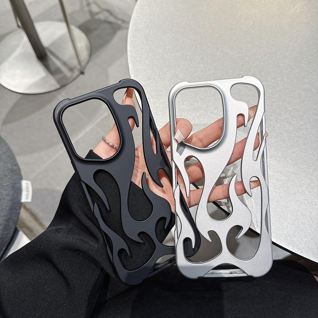 3D Flame pattern New Phone Case for iPhone 15 13 12 11 14 ProMax 16 Plus Fashion Hollow Slim Shockproof Protective soft Cover