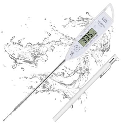 BOMATA Vodotesný teplomer na rýchle čítanie za 3 až 6 Vodotesný Plne 304 Nerezový Veľký LCD Montáž na stenu Pohodlné Na meranie teploty