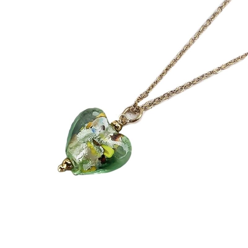 

Heart Pendant Necklace Clavicle Chain Heart Neck Jewelry Glaze Pendant Necklace Suitable for Woman Girls Daily Wear