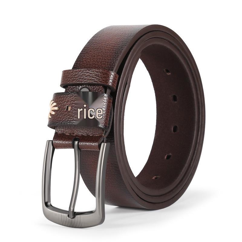 Ceinture décontractée en cuir PU avec boucle ardillon en alliage pour homme