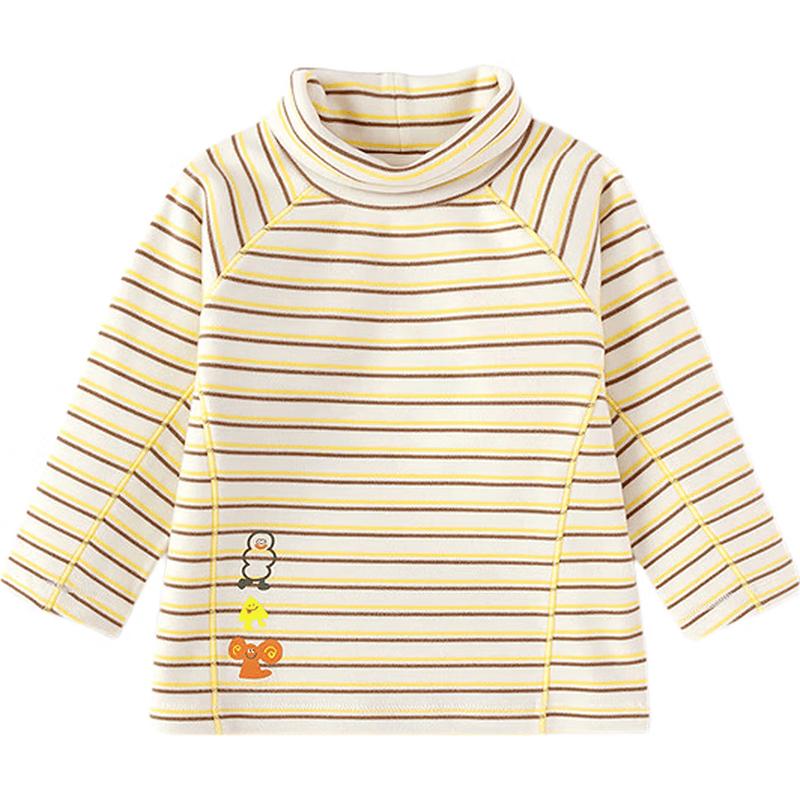 Balabala Kids' Thermal High-Collar Long Sleeve T-Shirt