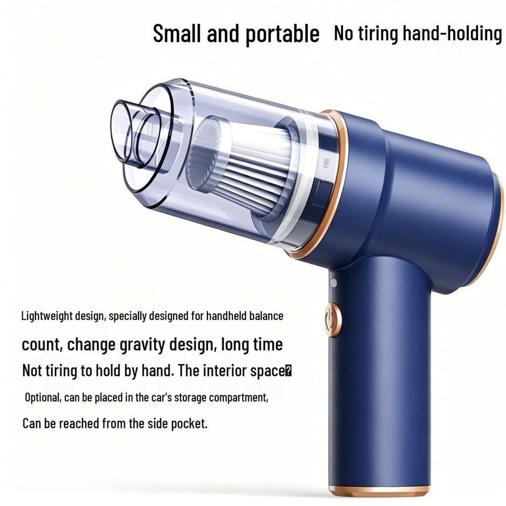 Integrated Blower-Suction Portable Handheld Wireless Car & Household Vacuum Cleaner