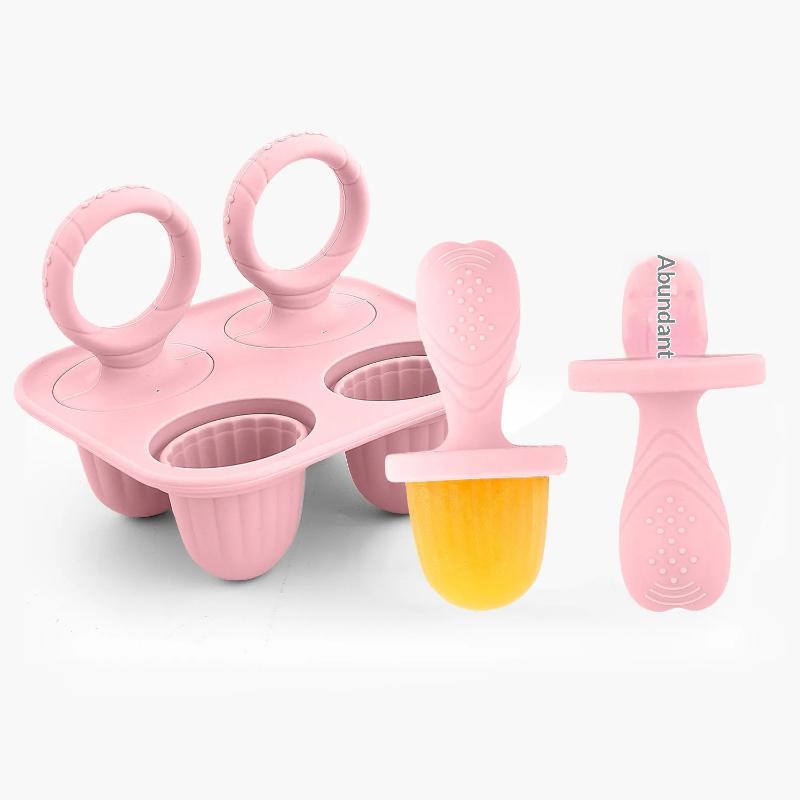

Baby Silicone Mold Set,Teething Teether,Perfect For Freezing Breast Milk, & Smoothies - Essential Baby Feeding Accessory світло-рожевий колір