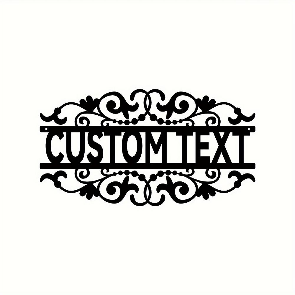Art Deco Metal Name Sign Wall Art Custom Plaque Home Decor Gift