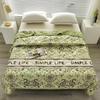 INS Skin-Friendly Washable Cotton Summer Quilt - Brushed Flannel Cooling Blanket for Dorms