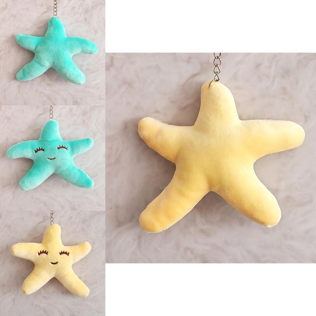 Plush Starfish Keychain Plush Toy Decorative Pendant For Kid And Teens