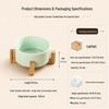 Non-Tip Ceramic Cat & Dog Bowl Set - Easy To Clean, Two-in-One Design