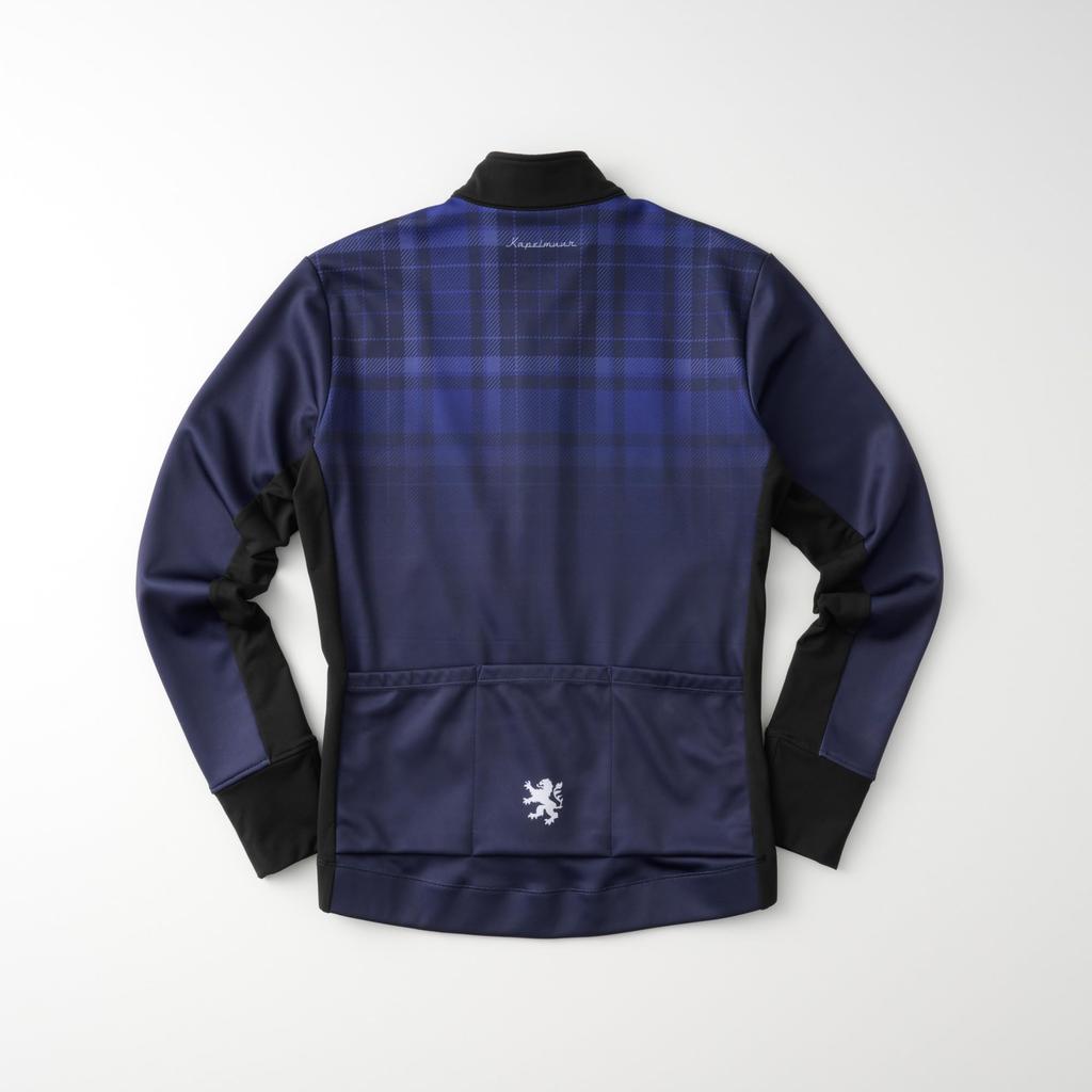Kapelmuur Cycling Jacket Thermo Tartan WXL (5-15°C), Jacket, Check, Navy,