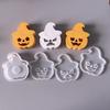 Pumpkin Silicone Mould White Emoticon Pumpkin Mold Halloween Light Mold Compact Plaster Drip Mold For Halloween Party Birthday