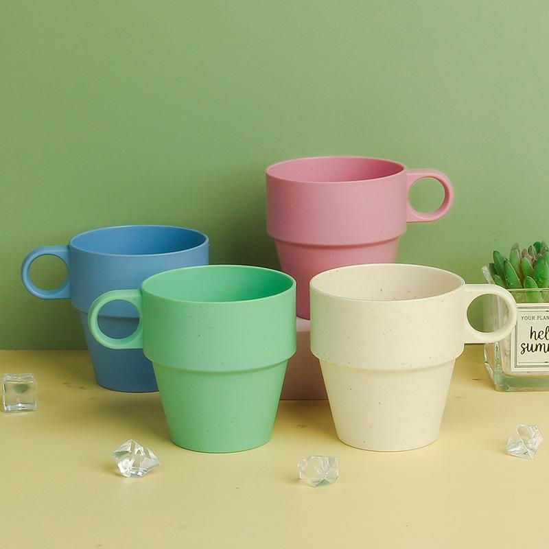 Household Wheat Straw Plastic Mouthwash Cups, Toothbrush Cups, Couple Washbasin Cups, Student Dormitory Washbasin Cups