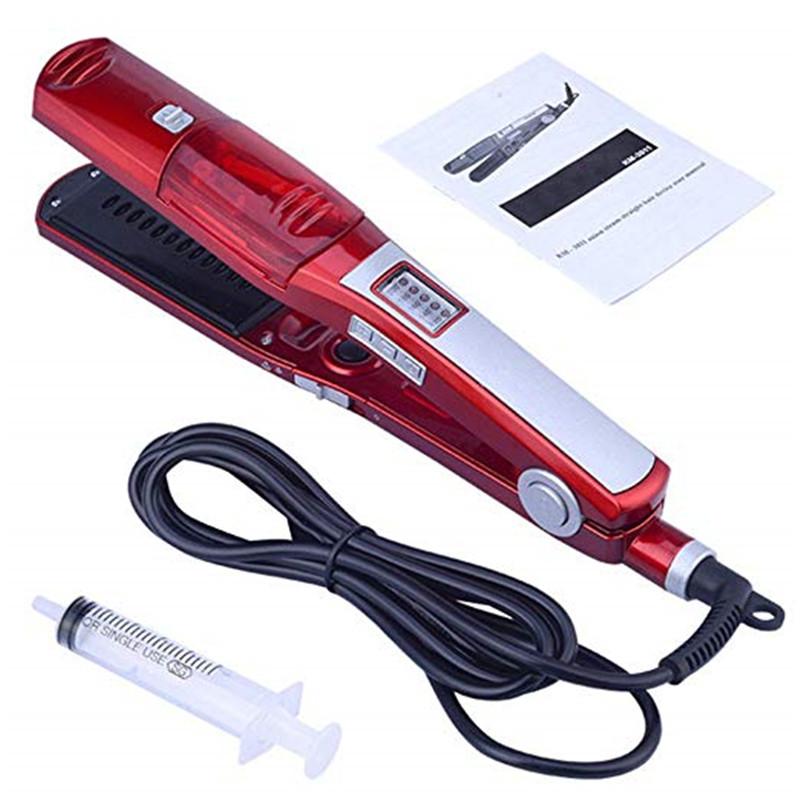 Professional Salon Wet Dry Fast Styler Wet and Dry Dual Use Ceramic Lat Iron Steam Hair Straighter