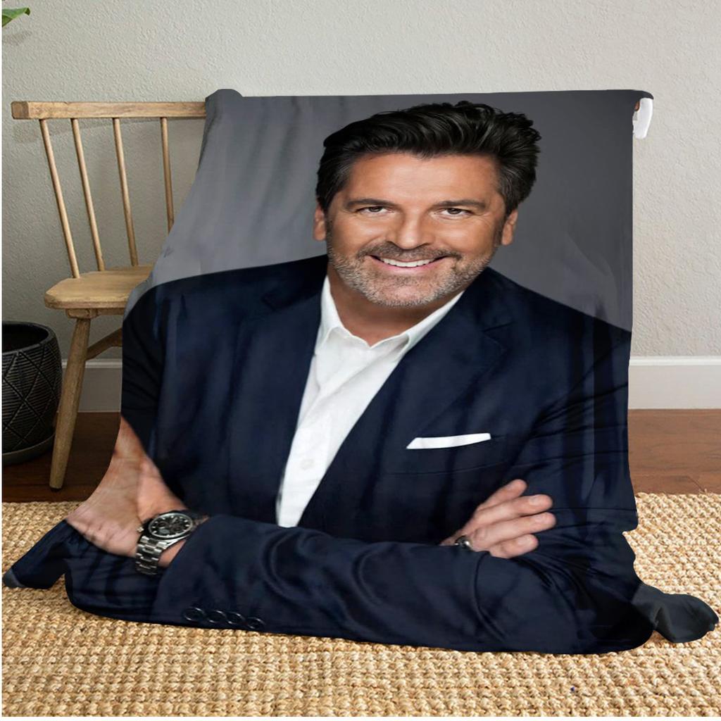 Thomas Anders Plüschdecke Weich Bequem Ganzjahresdecke Sofa Büro Nickerchen Decke Outdoor Reise Überwurf Perfektes Geschenk