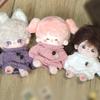 Niannyyhouse 10cm-15cm 20cm Plush Clothes, Turtleneck Sweater, Cotton Doll Clothes, Dress-Up (Light Brown, 20cm)