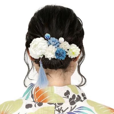 Hair Accessory for Coming-of-Age Ceremony, Made with Dried Flowers and Artificial Flowers, Suitable for Graduation Ceremonies, Kimonos, Hakama,