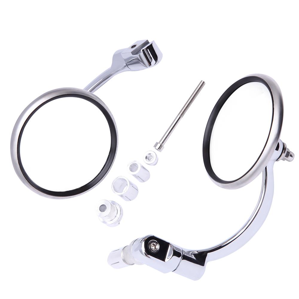 7/8" Universal Chrome Round Motorcycle Bar End Mirrors For Honda Kasasaki Triumph Yamaha Rearview Mirrors