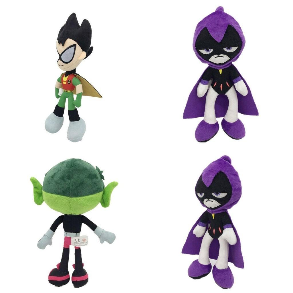 Adorable 10-inch Teen Titans Go Plush Toy Collection Featuring Robin Raven Cyborg