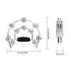 Tambourine Metal Jingles Hand Held Percussion Half-Moon Tambourine for Kid-Early Education,Adult,KTV,Party Entertainment