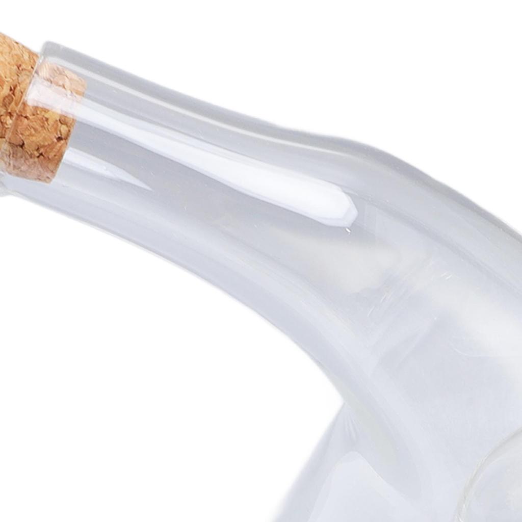 2 In 1 Oil and Vinegar Dispenser Bottle Olive Oil Vinegar Cruet Bottle with Cork Stoppers Clear Glass