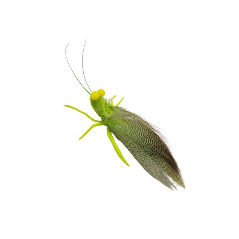 Simulated Grasshopper Cat Teasing Stick Change Head Toy Feather Silicone Pet Supplies Toys