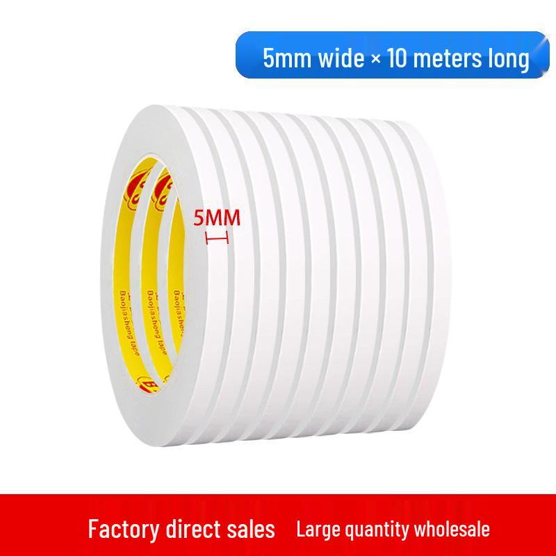 High-Viscosity Ultra-Thin Double-Sided Tape for Strong Adhesion, Kids' Planners, Student DIY, or No-Trace Paper Projects