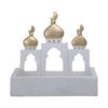 Gold and White Mosque Tower Model with Storage Box,Ramadans Eid Home Decors Decorative Ornament for Table Bookshelf