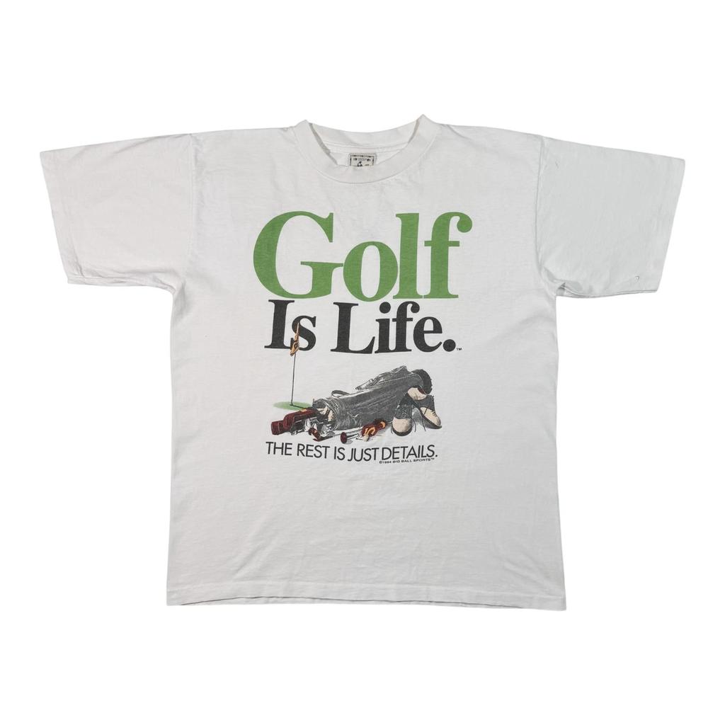 Vintage 1994 Big Balls Sports Golf is Life T-shirt Single Stitch White Tee XL