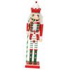 Nutcracker Figurine with Candy Ribbon Scepter Unique 50CM Nutcracker Decorative Figure with Candy Motif for Office Homes